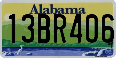 AL license plate 13BR406