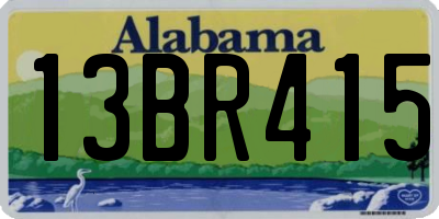 AL license plate 13BR415