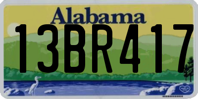 AL license plate 13BR417