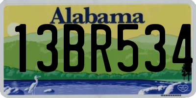 AL license plate 13BR534