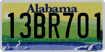 AL license plate 13BR701
