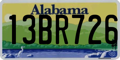 AL license plate 13BR726