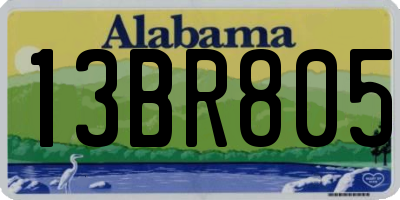 AL license plate 13BR805