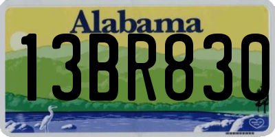 AL license plate 13BR830