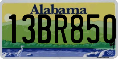 AL license plate 13BR850