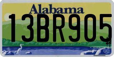 AL license plate 13BR905
