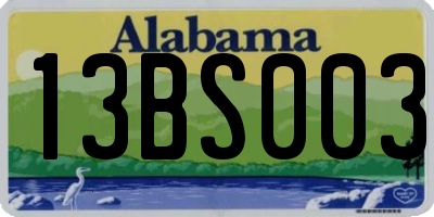 AL license plate 13BS003