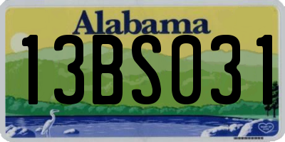 AL license plate 13BS031