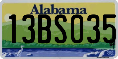 AL license plate 13BS035