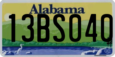 AL license plate 13BS040