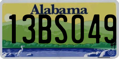 AL license plate 13BS049