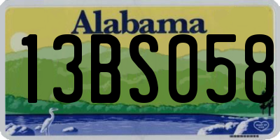 AL license plate 13BS058