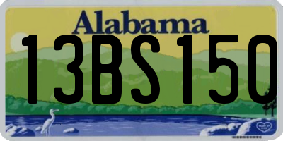 AL license plate 13BS150