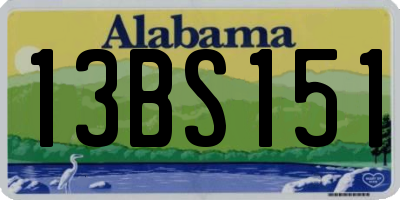 AL license plate 13BS151