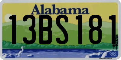 AL license plate 13BS181