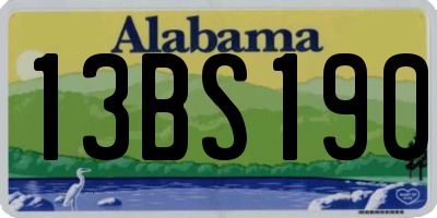 AL license plate 13BS190