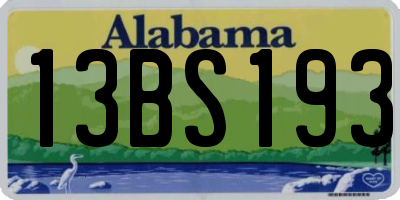 AL license plate 13BS193