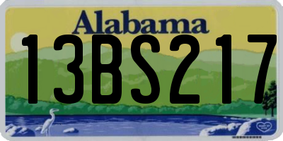 AL license plate 13BS217