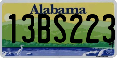 AL license plate 13BS223