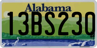 AL license plate 13BS230