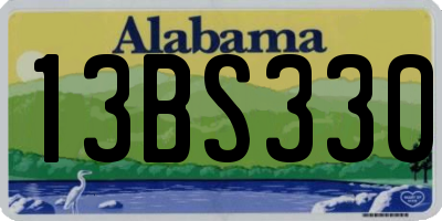 AL license plate 13BS330