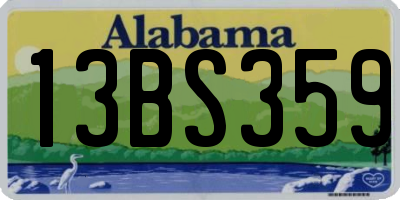 AL license plate 13BS359