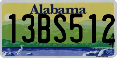 AL license plate 13BS512