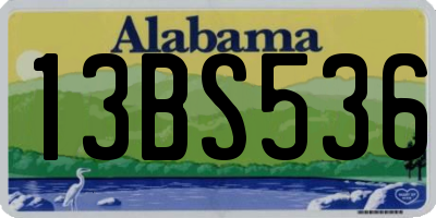 AL license plate 13BS536