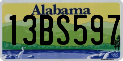 AL license plate 13BS597