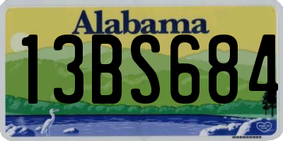 AL license plate 13BS684