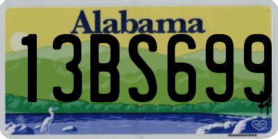 AL license plate 13BS699