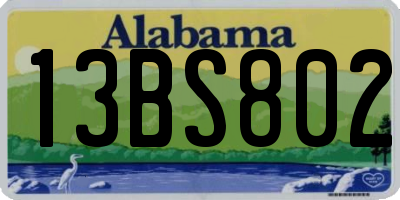 AL license plate 13BS802