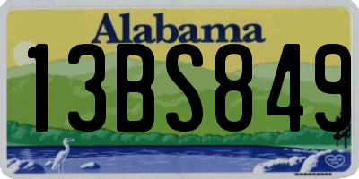 AL license plate 13BS849