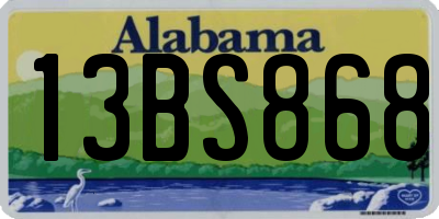 AL license plate 13BS868