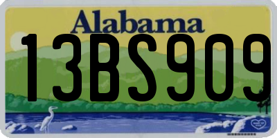 AL license plate 13BS909