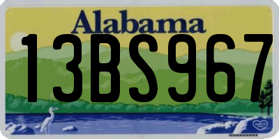 AL license plate 13BS967