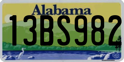 AL license plate 13BS982
