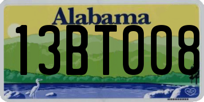 AL license plate 13BT008