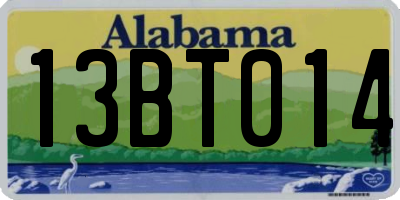 AL license plate 13BT014