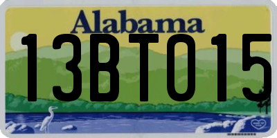 AL license plate 13BT015