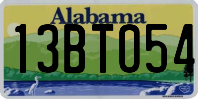 AL license plate 13BT054