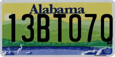 AL license plate 13BT070