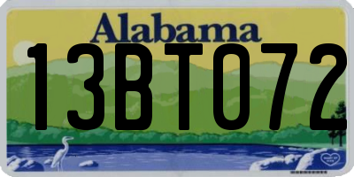 AL license plate 13BT072