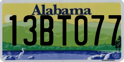 AL license plate 13BT077