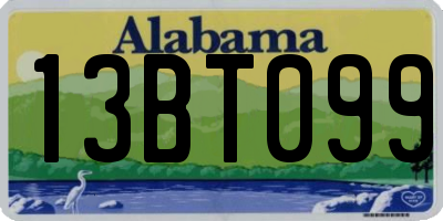 AL license plate 13BT099