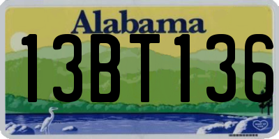 AL license plate 13BT136