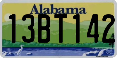 AL license plate 13BT142