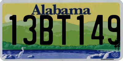 AL license plate 13BT149
