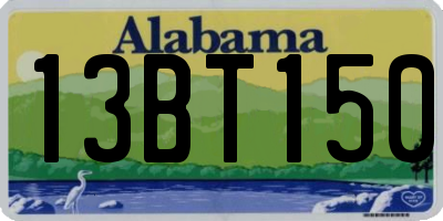 AL license plate 13BT150