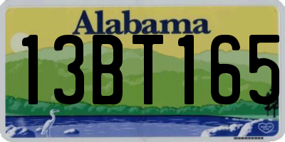 AL license plate 13BT165